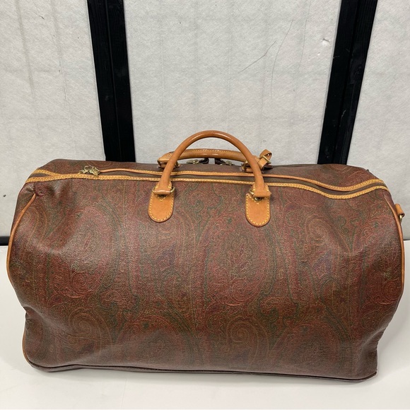Etro Milano Brown Paisley duffle Travel Bag - Picture 3 of 16